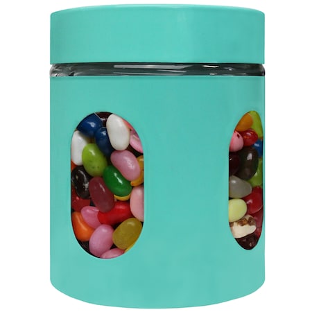 Blue Donut 21oz Stainless Steel Storage Canister With Window Turquoise